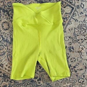 Year of Ours Neon Yellow Bike Shorts